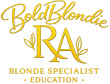 Bold Blondie RA hair salon logo gold luxury design Grimsby